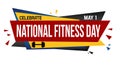 National fitness day banner design Royalty Free Stock Photo