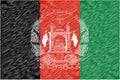 National flag of Afghanistan original size and colors brushed vector illustration, Islamic Republic of Afghanistan flag