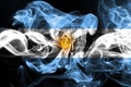 National flag of Argentina made from colored smoke isolated on black background Royalty Free Stock Photo