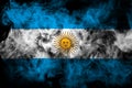 National flag of Argentina from thick colored smoke Royalty Free Stock Photo