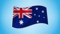 National Flag of Australia - Waving National Flag of Australia - Australia Flag Illustration