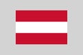 national flag of Austria, austrian flag in 2:3 proportion, vector illustration with a grey background