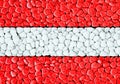 National flag of Austria is made of hearts. 3D rendering and 3D illustration