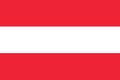 National flag of the Austria. The main symbol of an independent country. An attribute of the large size of a democratic state