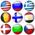 National flag ball set Royalty Free Stock Photo