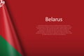 national flag Belarus isolated on background with copyspace