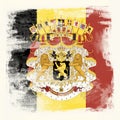 Grunge flag of Belgium Royalty Free Stock Photo