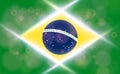 The national flag of Brasil. Modern vector pattern, banner of Brasil. Flat standard, design element for print, wallpaper Royalty Free Stock Photo
