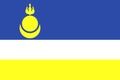The national flag of Buryatia. Russia
