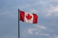 National flag of Canada on a flagpole Royalty Free Stock Photo