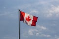 National flag of Canada on a flagpole Royalty Free Stock Photo