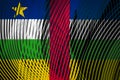 National flag of Central African Republic on the background Royalty Free Stock Photo