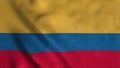 The national flag of Colombia is flying in the wind. 3d illustration