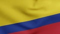 National flag of Colombia waving 3D Render, Republic of Colombia flag textile, El Tricolor Nacional or coat of arms of
