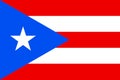 National Flag Commonwealth of Puerto Rico, Five equal horizontal bands of red alternating with white, blue equilateral triangle