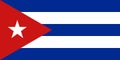 National flag of Cuba. Cuban flag. Official colors
