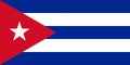National flag of Cuba original size and colors vector illustration, Bandera de Cuba or Estrella Solitaria and Lone Star