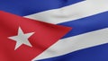 National flag of Cuba waving 3D Render, Bandera de Cuba or Estrella Solitaria and Lone Star flag, Republic of Cuba flag