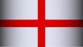 The national flag of England. The saint george\'s cross.