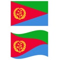 National flag of Eritrea with paper texture background. Flag of Eritrea. Eritrea waving flag. flat style Royalty Free Stock Photo