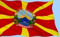Flag of the Republic of Macedonia Royalty Free Stock Photo