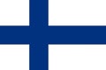 National flag of the Finland. The main symbol of an independent country. An attribute of the large size of a democratic state