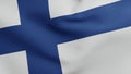 National flag of Finland waving 3D Render, Suomen lippu or Finlands flagga and Siniristilippu used Nordic cross, Finnish Royalty Free Stock Photo