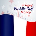 The national flag of France Blue white and red stripes grunge texture Happy Bastille Day 14 july Patriotic background Royalty Free Stock Photo