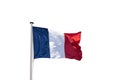 French flag isolated on white background.