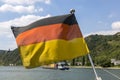 National flag of Germany at the stern of the ship