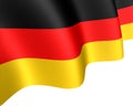 The national flag of Germany waving in the wind