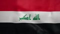 National flag of Iraq blowing in the wind. 3d rendering Royalty Free Stock Photo