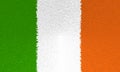 National flag of Ireland. 3d texture. Dublin, the country`s capital