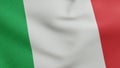 National flag of Italy waving 3D Render, Italian flag or il Tricolore bandiera dItalia, first tricolour cockade flag