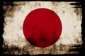 National flag of Japan background with a distressed vintage weathered effect