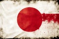 National flag of Japan background with a distressed vintage weathered effect