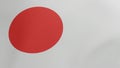 National flag of Japan waving original size and colors 3D Render, Nisshoki japan flag of sun or Hinomaru, Land of the