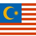 National flag of Malaysia Royalty Free Stock Photo