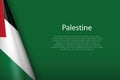 national flag Palestine isolated on background with copyspace