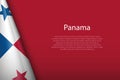 national flag Panama isolated on background with copyspace