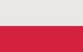 National flag of Poland original size and colors vector illustration, flaga Polski or Flag of the Republic of Poland