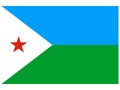 National flag of Republic of Djibouti. original colors and proportion. Simply illustration eps10, from countries flag set