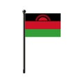 National flag of Republic of Malawi on the stick