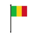 National flag of Republic of Mali on the stick