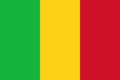 National flag of Republic of Mali