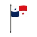 national flag of Republic of Panama on the stick