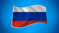 National Flag of Russia - Waving National Flag of Russia - Russian Flag Illustration