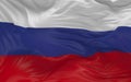 Flag of the Russia waving in the wind 3d render