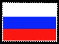 National flag of Russian Federation illustration. Official colors and proportion of flag of Russian Federation. Postage stamp isol
