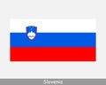 National Flag of Slovenia. Slovene Country Flag. Republic of Slovenia Detailed Banner. EPS Vector Illustration Cut File